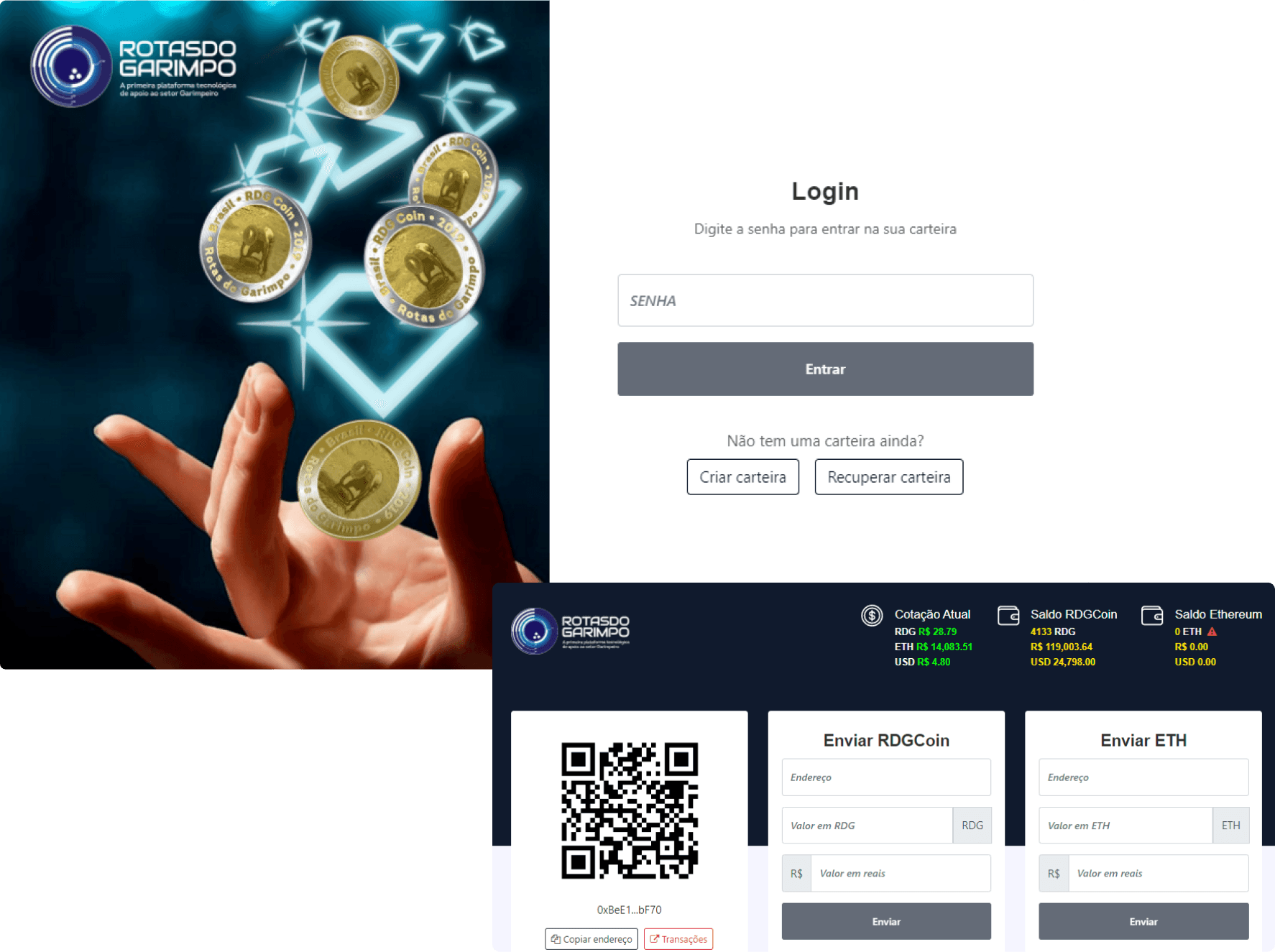Foto da RDG Coin dourada