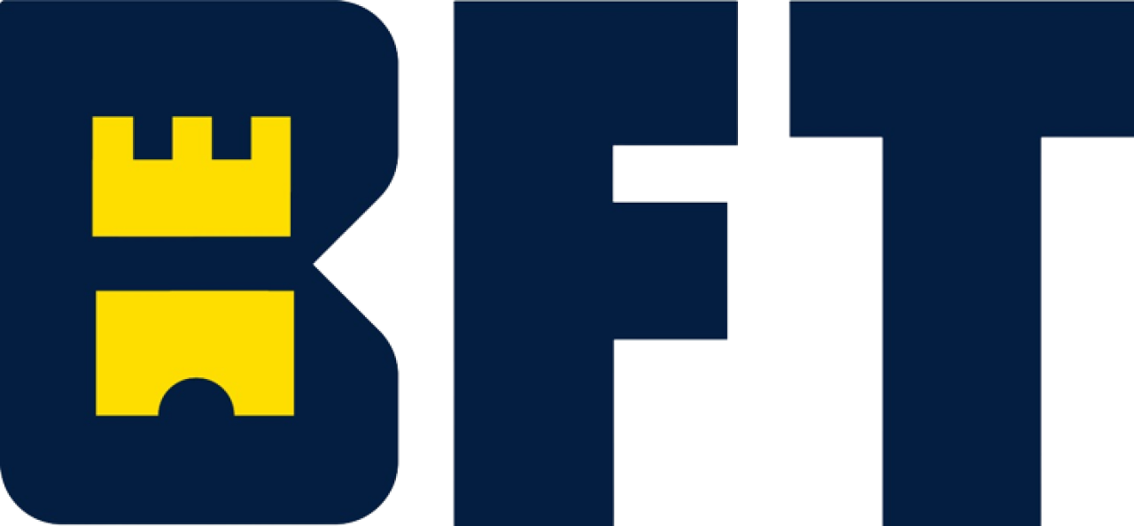 Logo da BFT, BFT é uma fábrica de software dedicada ao desenvolvimento descentralizado
